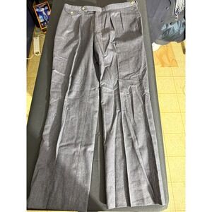 John Alexander Wool Trousers 34x29 Gray Excellent Pleated Straight Leg USA Made